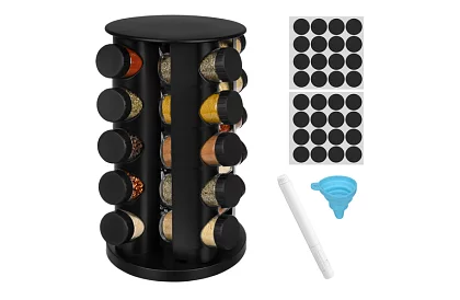 Otočný stojan na koreniny + Sada 20 dóz na korenie