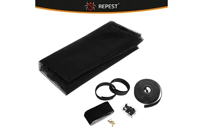 Magnetická sieť do dverí 100 x 210 cm - čierna moskytiéra na dvere