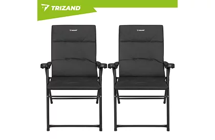 Skladacie kempingové kreslo s podrúčkami -  2 kusy