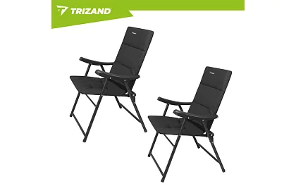 Skladacie kempingové kreslo s podrúčkami -  2 kusy