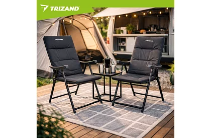 Skladacie kempingové kreslo s podrúčkami -  2 kusy