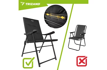 Skladacie kempingové kreslo s podrúčkami -  2 kusy