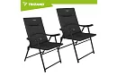 Skladacie kempingové kreslo s podrúčkami -  2 kusy