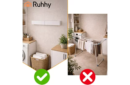 Nástenný skladací sušiak bielizne 80 cm