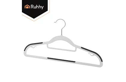 Protiskluzové šedé ramienka na oblečenie 20 ks