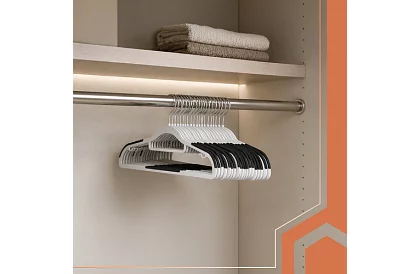 Protiskluzové šedé ramienka na oblečenie 20 ks