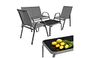 Záhradný nábytok pohovka, 2 kreslá, stôl – šedý