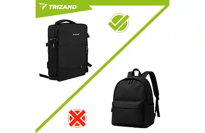 Cestovná príručná taška 40 × 20 × 25 cm – čierny batoh s USB