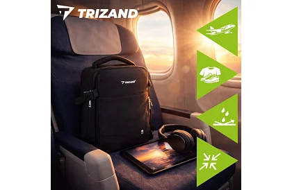 Cestovná príručná taška 40 × 20 × 25 cm – čierny batoh s USB