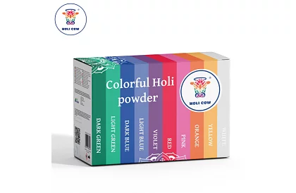 Sada farebných práškov Holi Powder 10×100 g