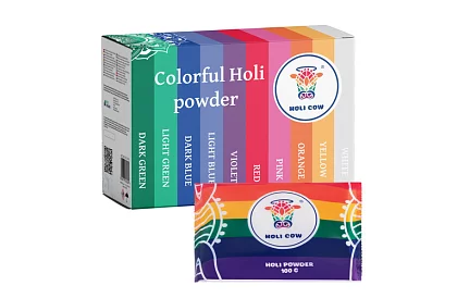 Sada farebných práškov Holi Powder 10×100 g