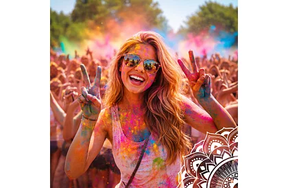 Sada farebných práškov Holi Powder 10×100 g