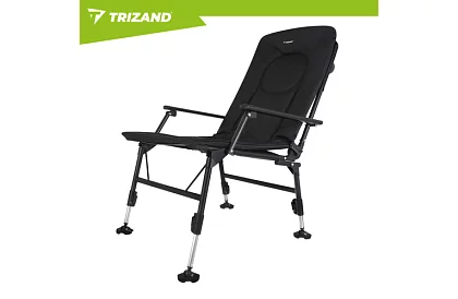 Rybárske skladacie nastaviteľné kreslo s podrúčkami