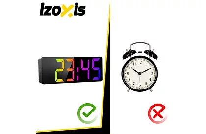 LED farebný budík – hodiny s displejom a teplomerom