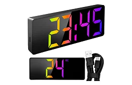 LED farebný budík – hodiny s displejom a teplomerom