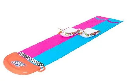 Vodná šmýkačka Lama Rama + 2 plavidlá – B52320