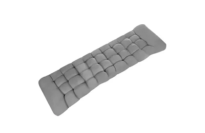 Prešívaný vankúš na záhradné stoličky 173 × 50 × 5 cm – šedý