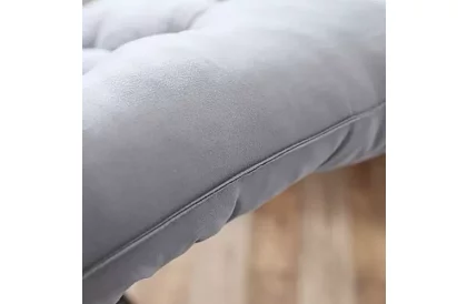 Prešívaný vankúš na záhradné stoličky 173 × 50 × 5 cm – šedý