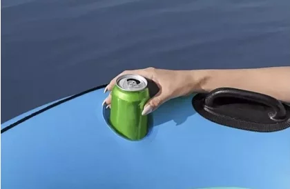 Nafukovací kruh s opierkou a držiakom na pitie – B43108