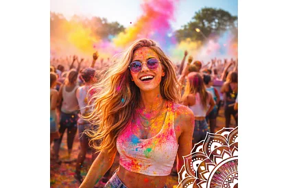 Sada farebných práškov Holi Powder 6×100 g