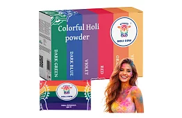 Sada farebných práškov Holi Powder 6×100 g