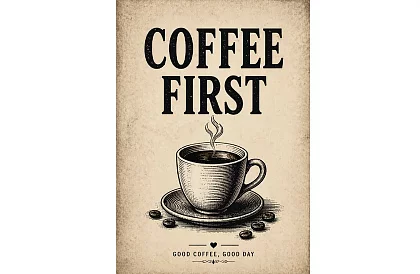 Coffee First – obraz - Káva na prvom mieste 01