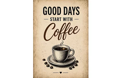 Good Days - obraz - Dobré dni začínajú kávou 03