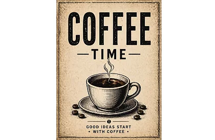 Coffee time - obraz - Káva a dobré nápady 06