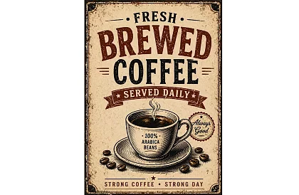 Fresh coffee - obraz - Čerstvá káva každý deň 08