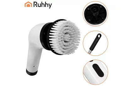 Elektrický čistiaci rotačný kefka - Spin Scrubber + 9 hlavíc