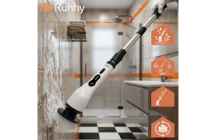 Elektrický čistiaci rotačný kefka - Spin Scrubber + 9 hlavíc