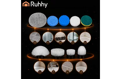 Elektrický čistiaci rotačný kefka - Spin Scrubber + 9 hlavíc