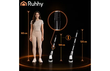 Elektrický čistiaci rotačný kefka - Spin Scrubber + 9 hlavíc