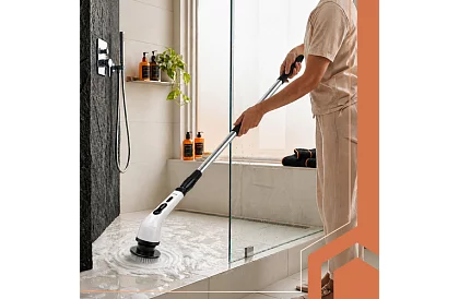 Elektrický čistiaci rotačný kefka - Spin Scrubber + 9 hlavíc