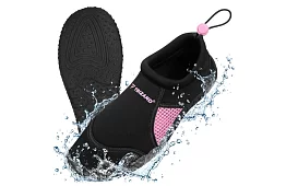 Boty do vody – protiskluzové 5 mm, rýchloschnúce – čierno-ružové, veľkosť 38