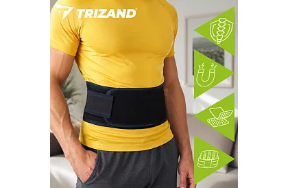 Bedrový magnetický pás nastaviteľný 85–100 cm – 24 magnetov