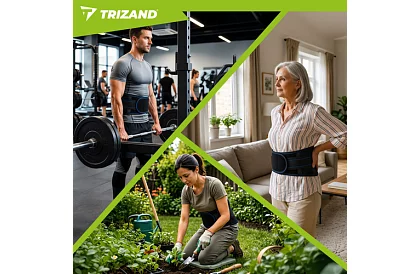 Bedrový magnetický pás nastaviteľný 85–100 cm – 24 magnetov