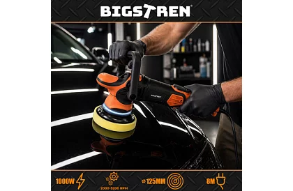 Orbitálna leštička na auto 125 mm – 1000 W + príslušenstvo
