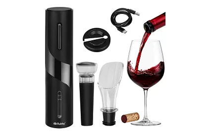 Elektrický otvárač na víno s príslušenstvom
