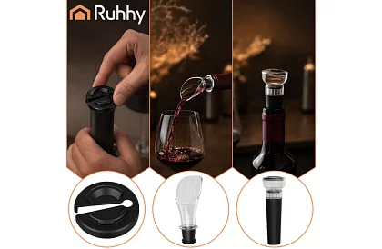 Elektrický otvárač na víno s príslušenstvom
