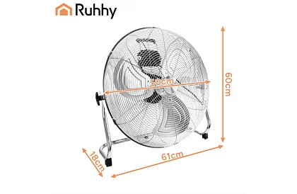 Ventilátor 50 cm, 130 W – kovový, 3 rýchlosti