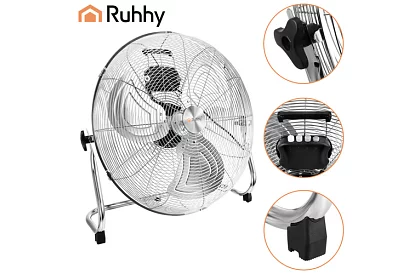 Ventilátor 50 cm, 130 W – kovový, 3 rýchlosti