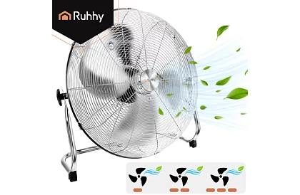 Ventilátor 50 cm, 130 W – kovový, 3 rýchlosti