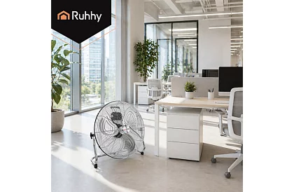 Ventilátor 50 cm, 130 W – kovový, 3 rýchlosti