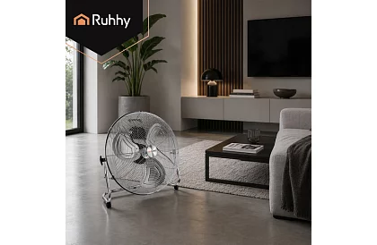 Ventilátor 50 cm, 130 W – kovový, 3 rýchlosti