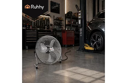 Ventilátor 50 cm, 130 W – kovový, 3 rýchlosti