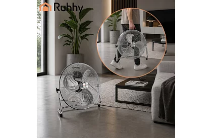 Ventilátor 50 cm, 130 W – kovový, 3 rýchlosti