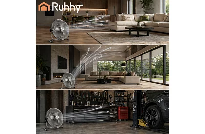 Ventilátor 50 cm, 130 W – kovový, 3 rýchlosti