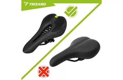 Cyklistické polstrované sedlo na bicykel 28 × 14 cm – čierne