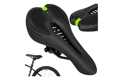 Cyklistické polstrované sedlo na bicykel 28 × 14 cm – čierne